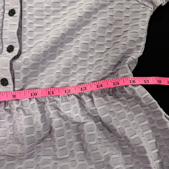 Purple Patterned Ruffle Midi Dress - Picture 10 of 11